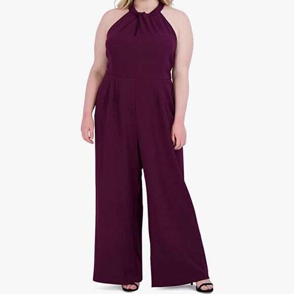 Julia Jordan Women's Twist Front Halter Jumpsuit - Picture 1 of 6